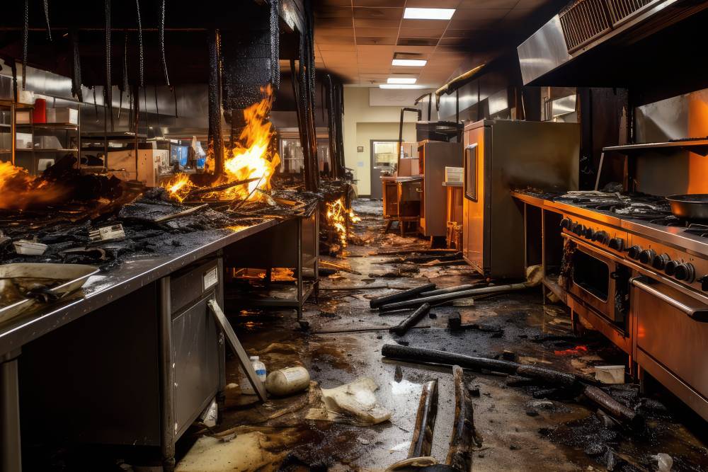Commercial Fire Damage Restoration before